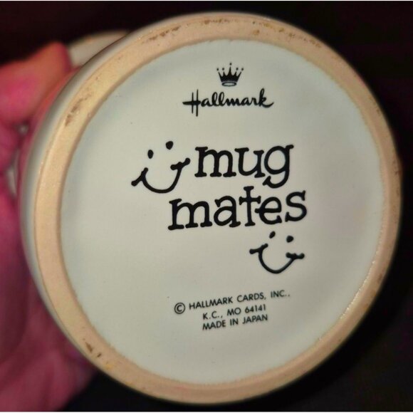 Vintage Ceramic Mug With Lid "Have A Rainbow Day!" Heart & Rainbow Graphics - Picture 9 of 10